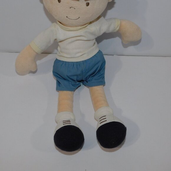 Tikiri Toys Bonikka Jasper 12" Boy Rag Doll in Blue Short - Picture 4 of 5